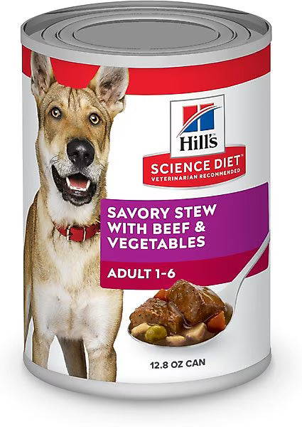 Hill's Science Diet Adult Savory Stew with Beef & Vegetables Wet Dog Food