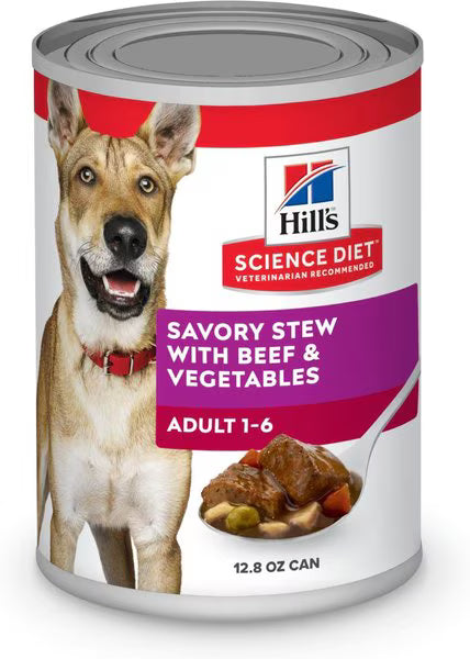 Hill's Science Diet Adult Savory Stew with Beef & Vegetables Wet Dog Food