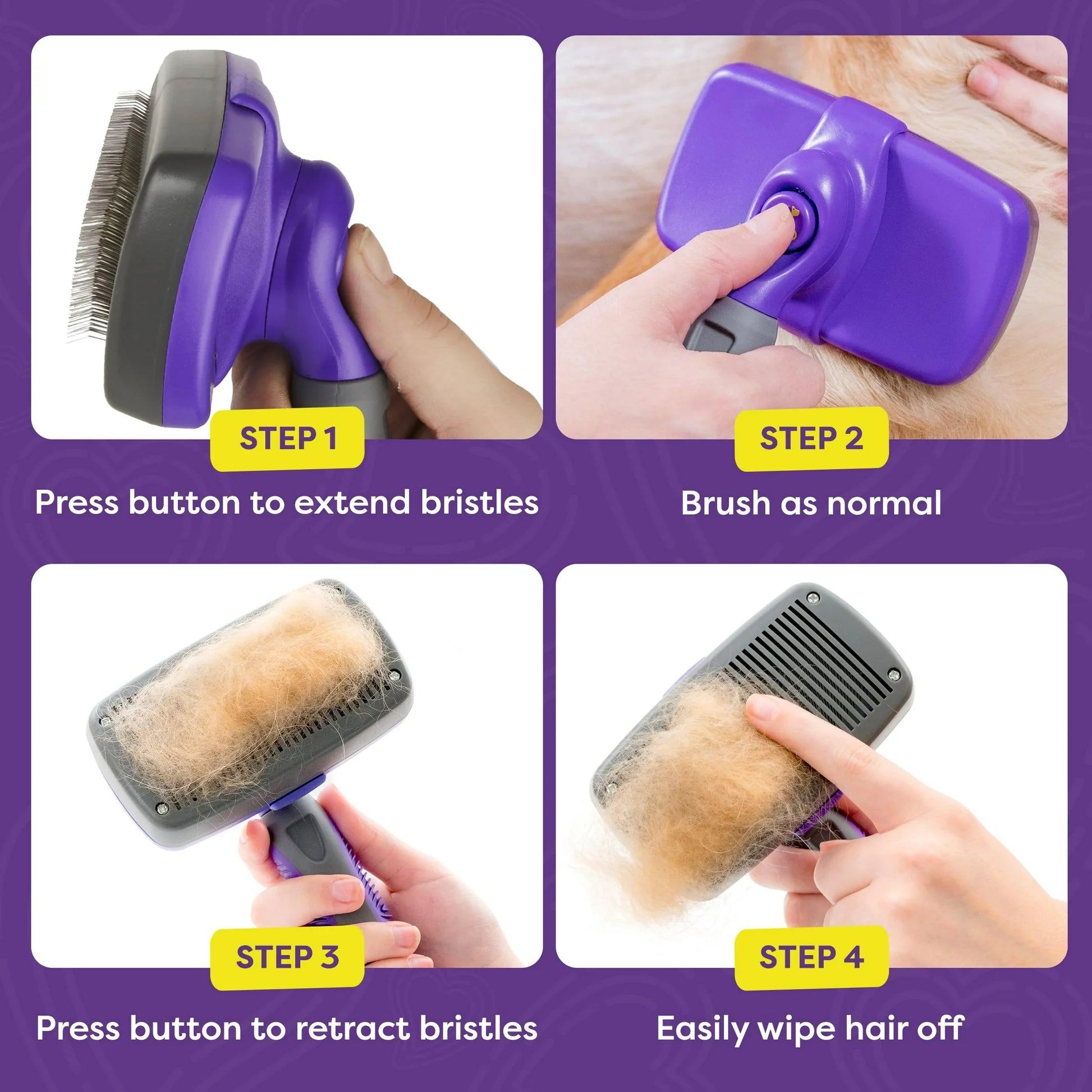 Hertzko Self-Cleaning Slicker Brush