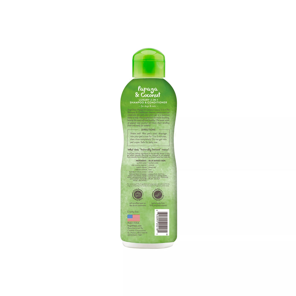 TropiClean® Papaya & Coconut Dog Shampoo & Conditioners